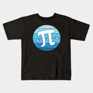 Fish Pi, Pi Day Mathematician Maths Teacher Funny Kids T-Shirt